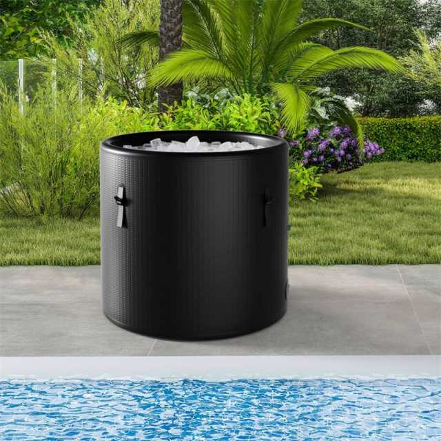 79 Gal Ice Bath Tub, Portable Inflatable Cold Plunge Tub with Lid, Pump, Backpack, Water Chiller Compatible for Athletes, Indoor/Outdoor Recovery