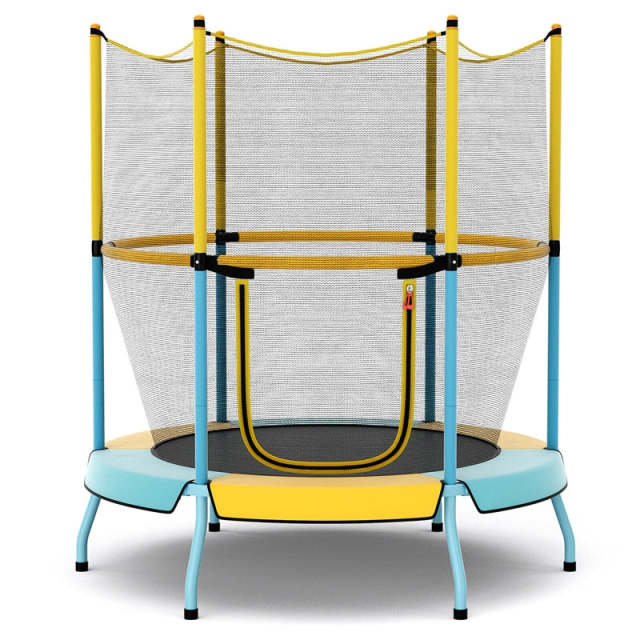 48” Kids Trampoline ASTM Approved Toddler Trampoline with All-round Enclosure Net & Large U-Shaped Access for Outdoor Indoor