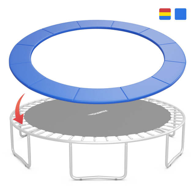 15FT Universal Trampoline Pad No Pole Holes, Waterproof Trampoline Replacement Safety Pad, Tear-Resistant Round Trampoline Spring Cover
