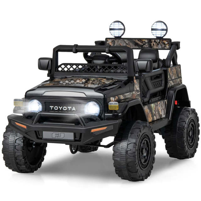 Kids Ride on Car 12V Licensed Toyota FJ Battery Powered Ride on Truck with Remote Control & LED Lights
