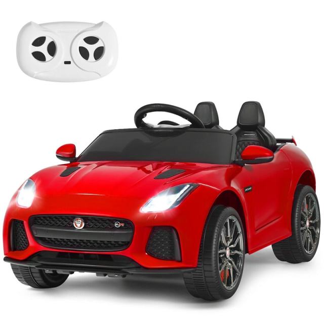 12V Kids Ride-On Car, Licensed Jaguar F-Type SVR Electric Vehicle with Remote Control, Lights, MP3, Motorized Car, Gift for Boys & Girls