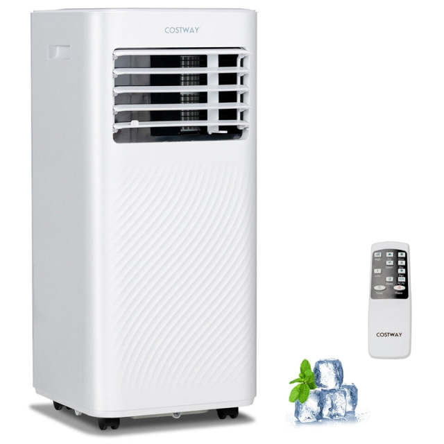 10000 BTU Portable Air Conditioner 4-in-1 AC Unit Cooling Fan Dehumidifier with Sleep Mode Remote Control & Window Kit Child Lock
