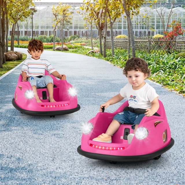 12V Electric Kids Ride on Bumper Car with Remote Control, 360° Spin, LED Lights & Music, Battery Powered Bumping Toy, Gift for Toddlers Ages 2-5