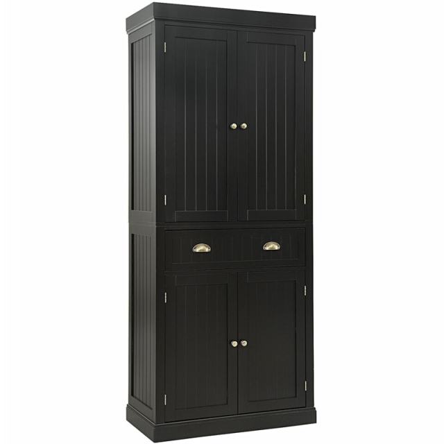 72" H Kitchen Pantry Cabinet, Freestanding Cupboard Traditional Large Tall Storage Cabinet with Drawers, Adjustable Shelves for Living Room