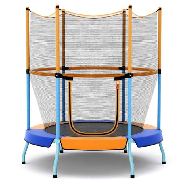 48” Kids Trampoline ASTM Approved Toddler Trampoline with All-round Enclosure Net & Large U-Shaped Access for Outdoor Indoor