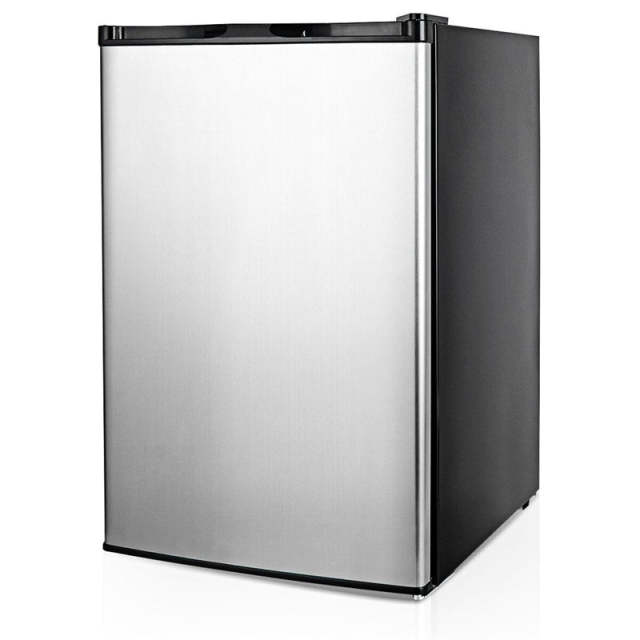 3 Cu.Ft Compact Upright Freezer, Small Freezer with Reversible Stainless Steel Door, Removable Shelves, Adjustable Thermostat for Home Office