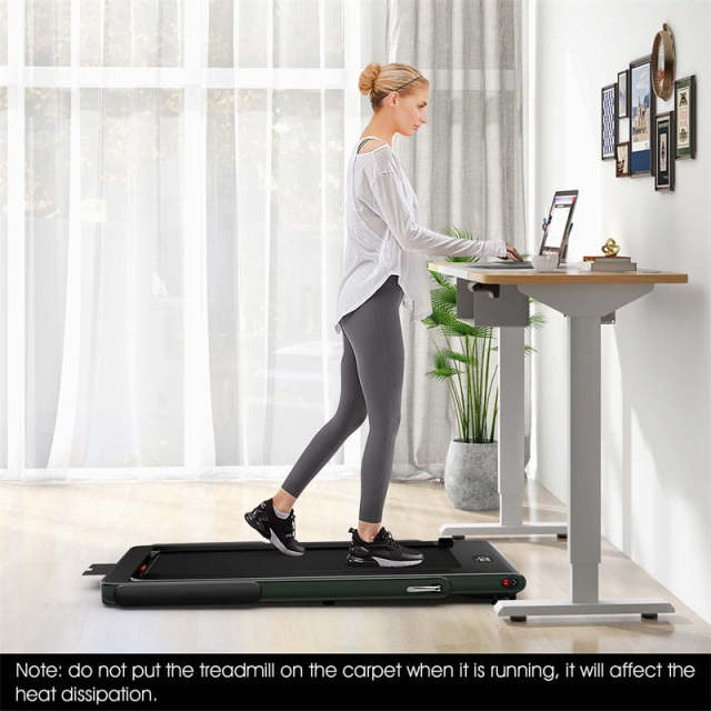 2-in-1 Under Desk Treadmill, 2.25HP SuperFit Folding Walking Jogging Machine with Dual Display, Remote & App Control, Bluetooth for Home Office