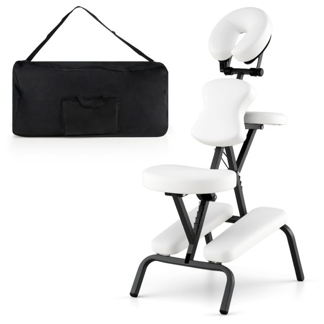 KOMFOTT Portable Light Weight Massage Chair, Travel Massage Tattoo Spa Chair w/Carrying Bag