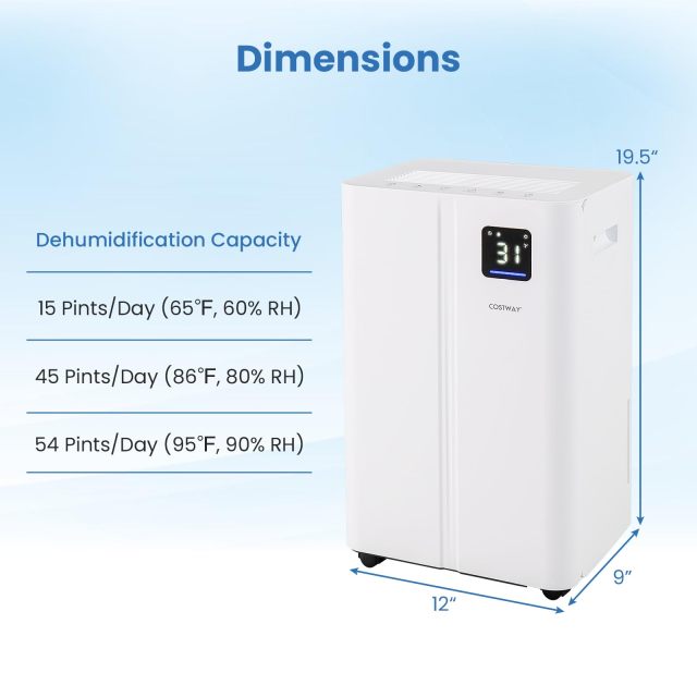 54 Pints Dehumidifier for Basement