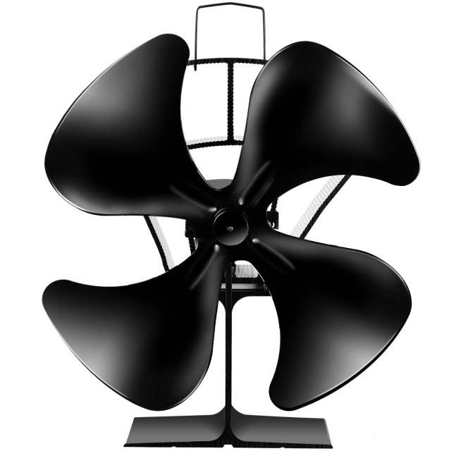 4 Blade Heat Powered Stove Fan Multi-Function Fuel Saving Wood Burning Eco Fan for Wood