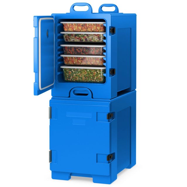 ARLIME Insulated Food Pan Carrier, End-Loading Insulated for 5 Full-Size Pans