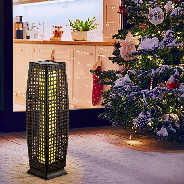 ARLIME 2-Piece Outdoor Solar Powered Floor Lamps