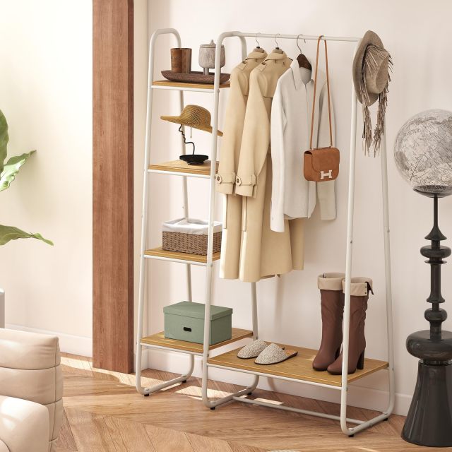 ARLIME Clothes Rack with Shelves Heavy Duty Garment Rack with Hanging Rod