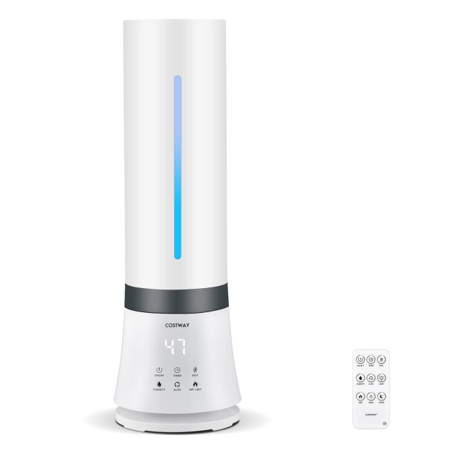 ARLIME Humidifier for Bedroom Large Room, 2.4 Gallon Warm & Cool Mist Top Fill Ultrasonic Air Vaporizer with Auto Mode