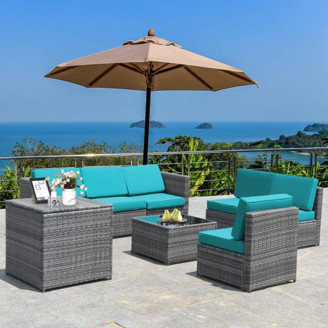 8 Piece Outdoor Patio Furniture Set for Garden