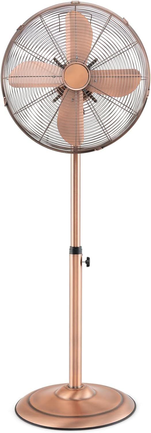 ARLIME Pedestal Fan, 16 Inch Oscillating Fan w/ 3 Speeds & Adjustable Height, 75° Oscillation & 20° Tilt