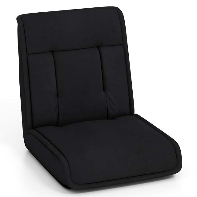 Folding Floor Chair Convertible Lazy Sofa Chair with 14-Poistion Adjustable Backrest