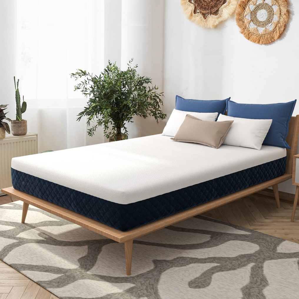 10-Inch Full Size Mattress, Hybrid Mattress w/Gel Infused Memory Foam & Bamboo Charcoal Foam