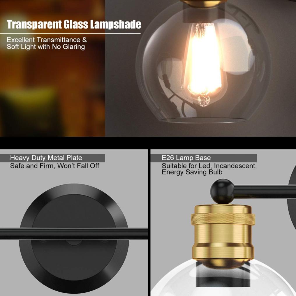 ARLIME Vintage 3 Light Vanity Wall Light