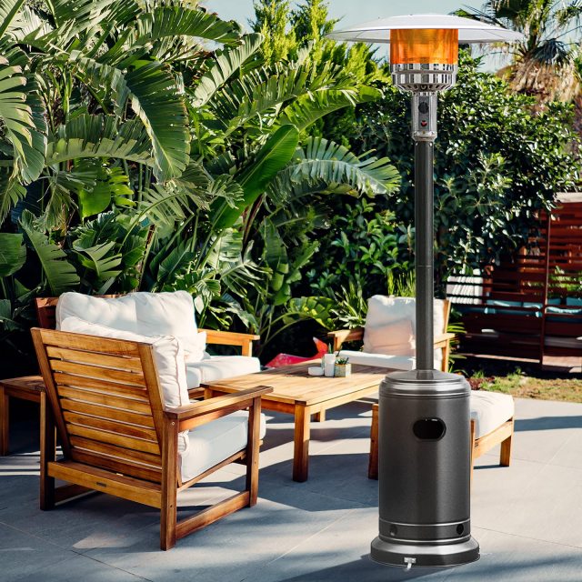 ARLIME Patio Heater Outdoor, 48000 BTU Gas Patio Heater with Trip-over Protection & CSA Certified