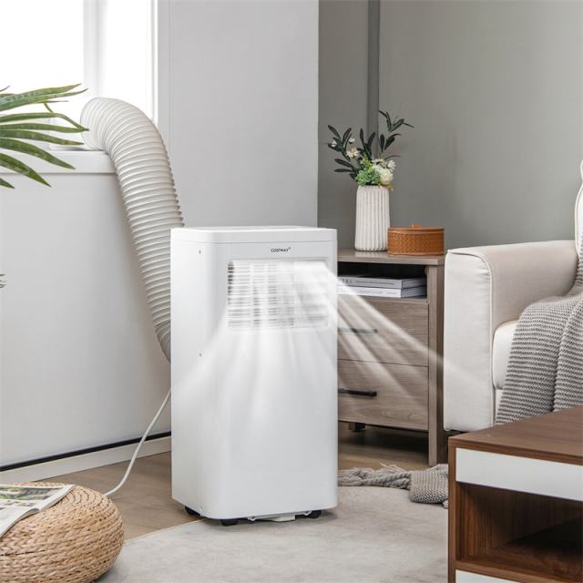 10000 BTU Portable Air Conditioner, 3-in-1 AC Unit, Fan & Dehumidifier with Remote Control, 24H Timer, Window Kit & Wheels for Rooms up to 350 sq.ft