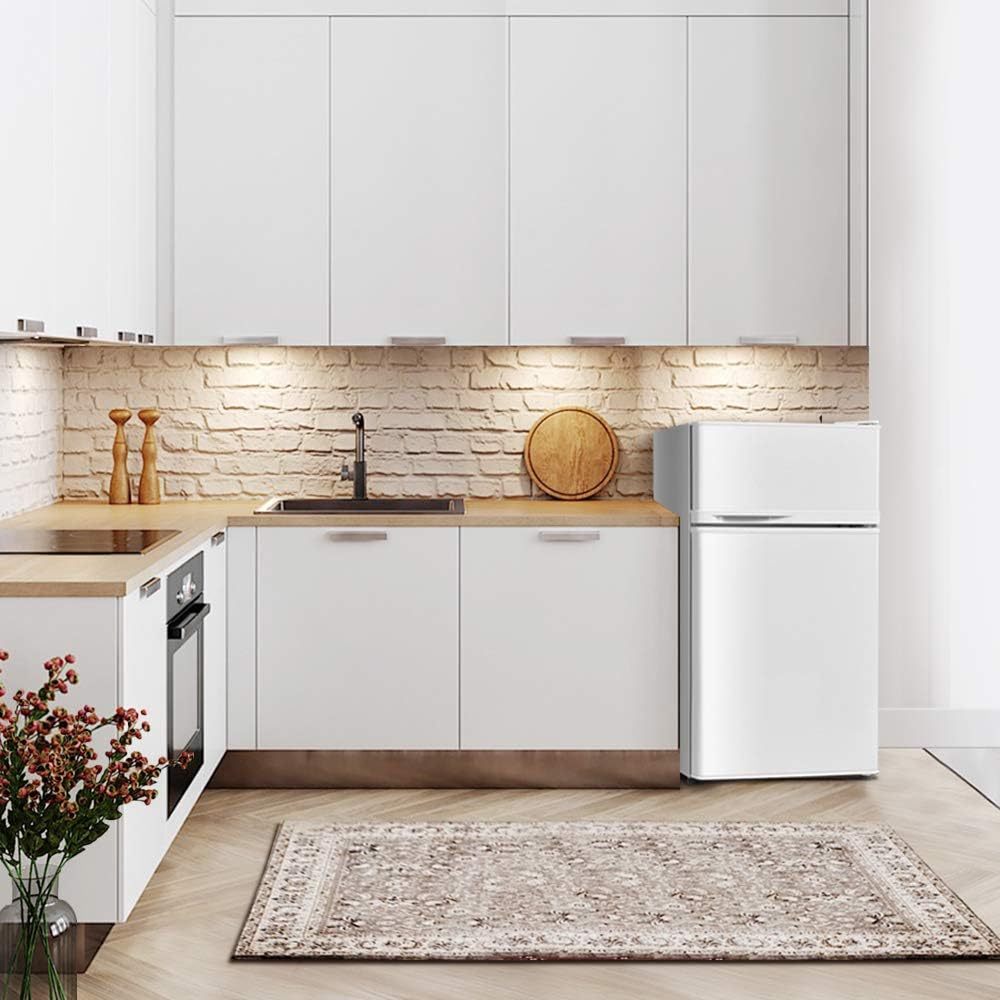 ARLIME Compact Refrigerator, 3.4 Cu. Ft. Classic Fridge with Freezer and Shelves