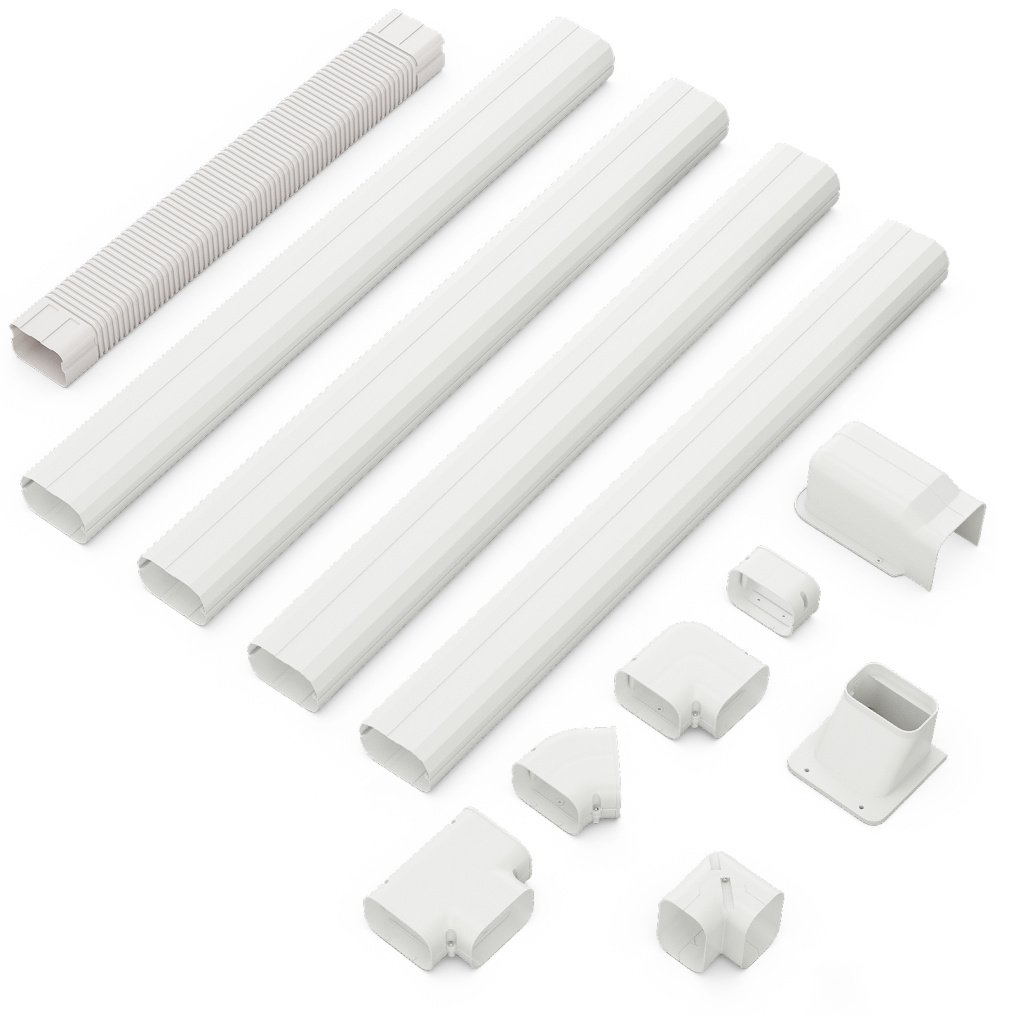 4 Inches W Mini Decorative PVC Slim Line Cover Kit-16ft