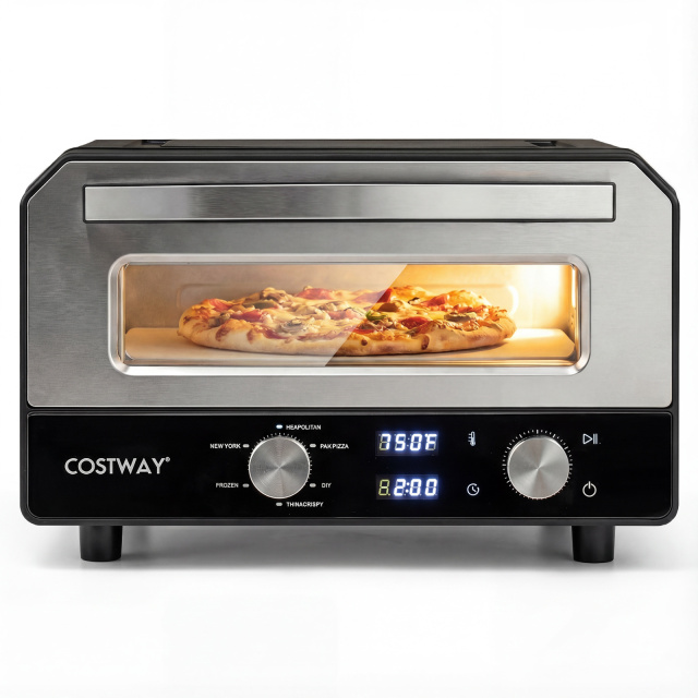 Indoor Electric Pizza Oven Countertop Pizza Oven for 12 Inch Pizzas