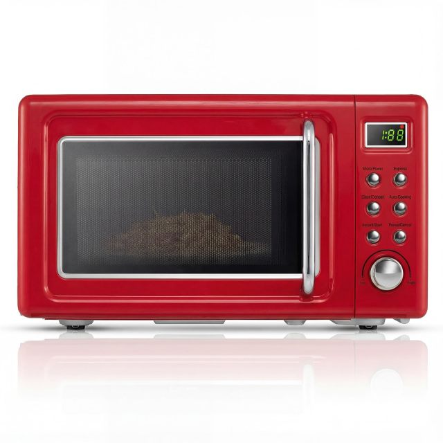 ARLIME 0.7Cu.ft 700W Countertop Microwave with 5 Micro Power Defrost & Auto Cooking Function, LED Display