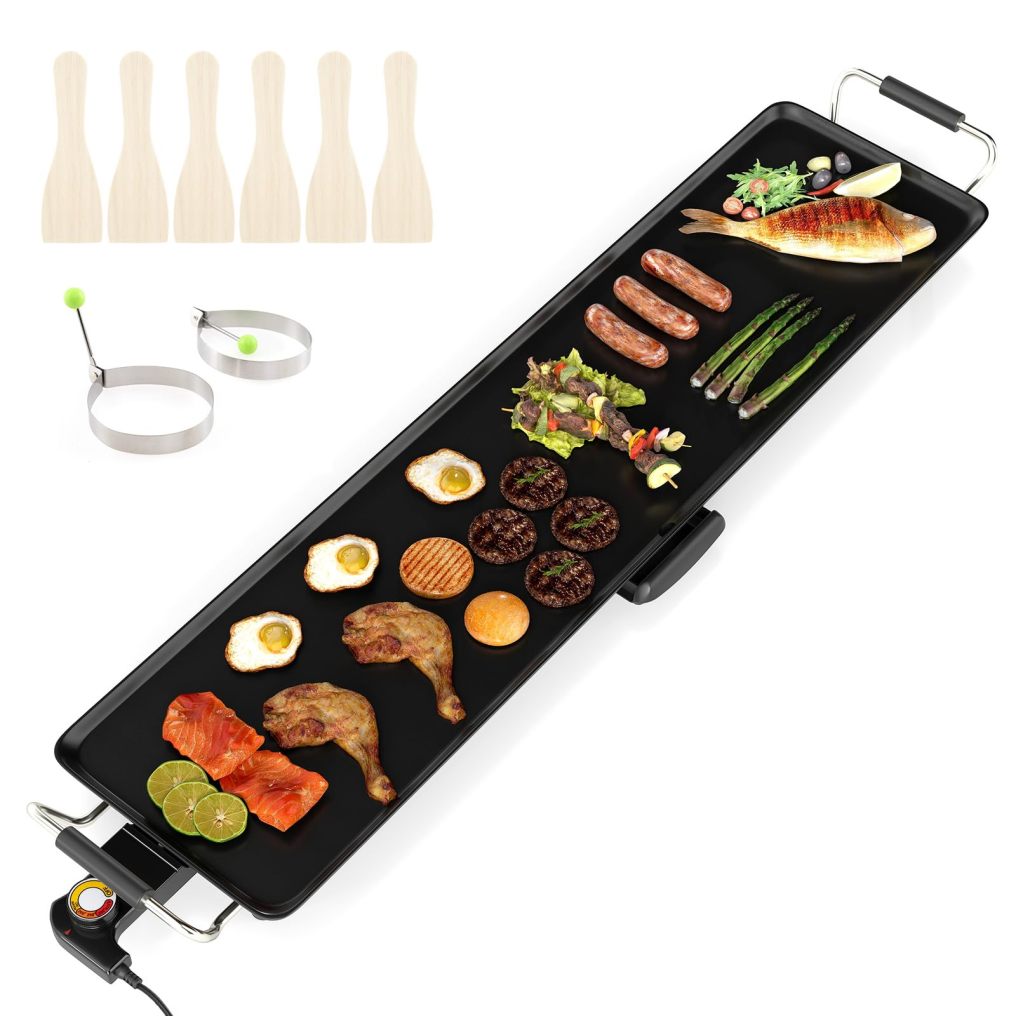 ARLIME 35" Large Electric Griddle, Nonstick Countertop BBQ Grill with Adjustable Temperature