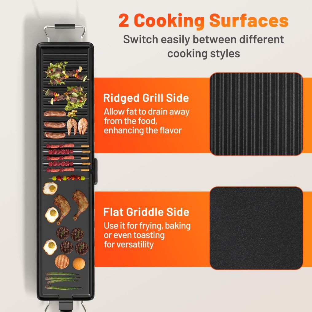 ARLIME 39.5" Extra Large Electric Griddle, Nonstick Countertop BBQ Grill