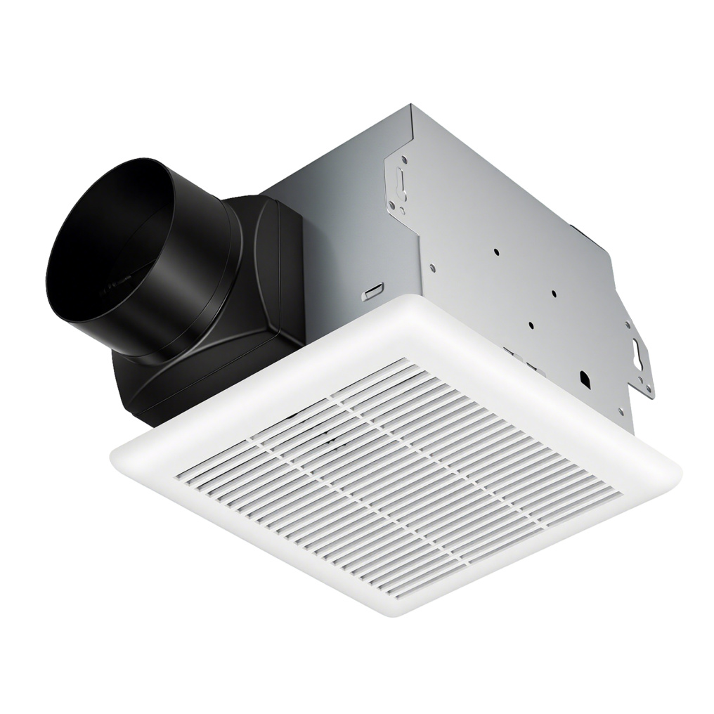80 CFM Ceiling Mount Bathroom Exhaust Fan with Metal Housing and 4 Inches Duct