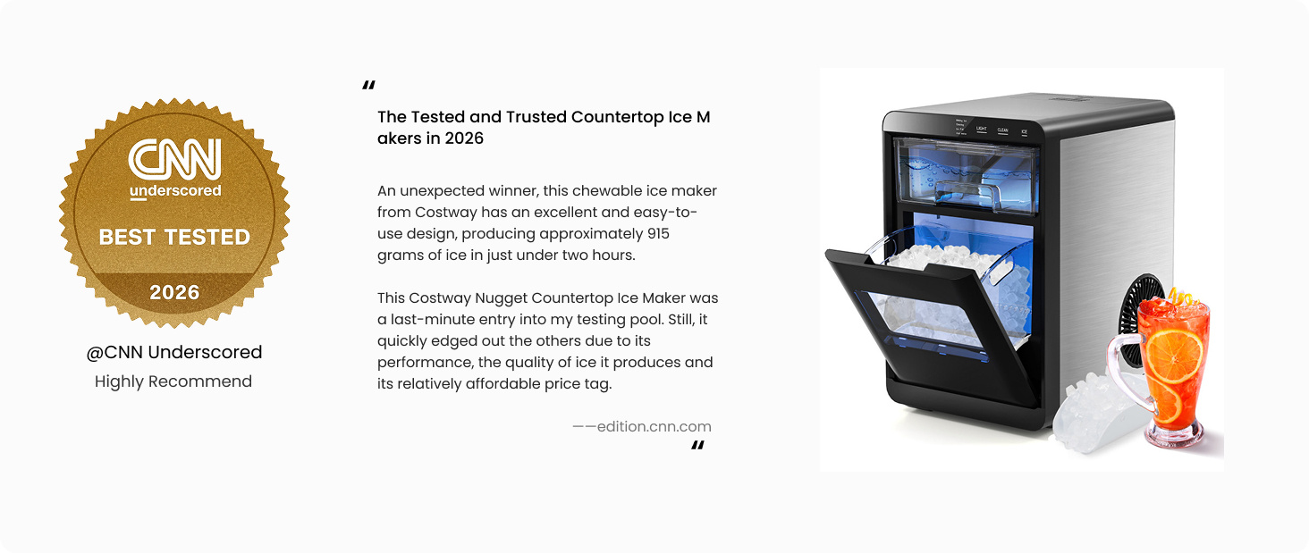 CNN best tested-Nugget Ice Maker Countertop with Soft Chewable Pellet