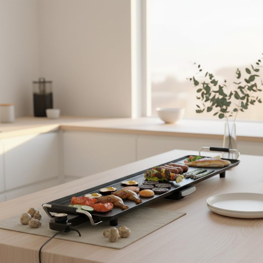 ARLIME 35" Large Electric Griddle, Nonstick Countertop BBQ Grill with Adjustable Temperature