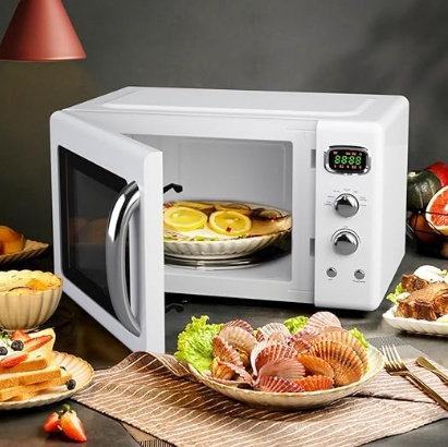 ARLIME 900W/0.9Cu.Ft Microwave with Digital Timing & 5 Micro Power & 6 Preset Buttons & Child Lock