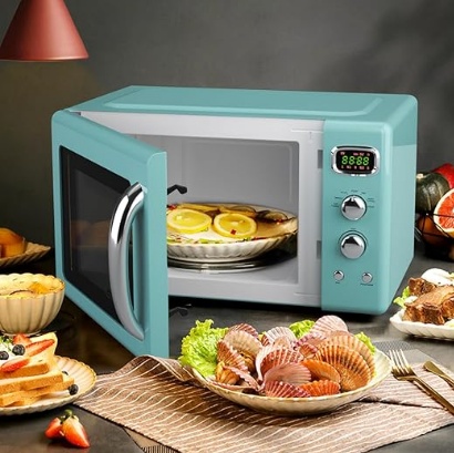 ARLIME 900W/0.9Cu.Ft Microwave with Digital Timing & 5 Micro Power & 6 Preset Buttons & Child Lock