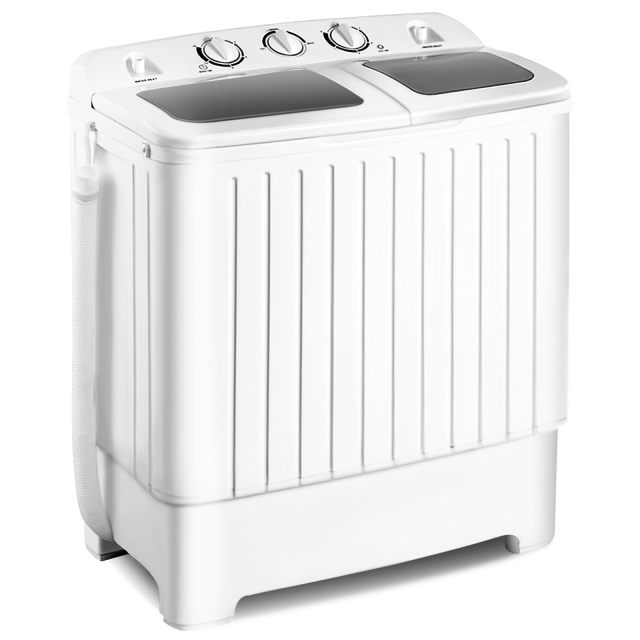ARLIME Portable Mini Compact Twin Tub 20 lb. Washing Machine Washer Spin Dryer