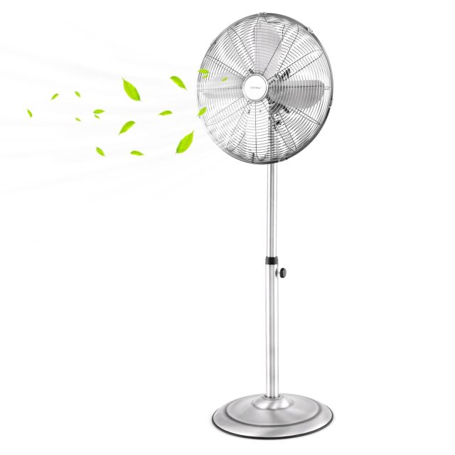 ARLIME Pedestal Fan, 16 Inch Oscillating Fan w/ 3 Speeds & Adjustable Height, 75° Oscillation & 20° Tilt