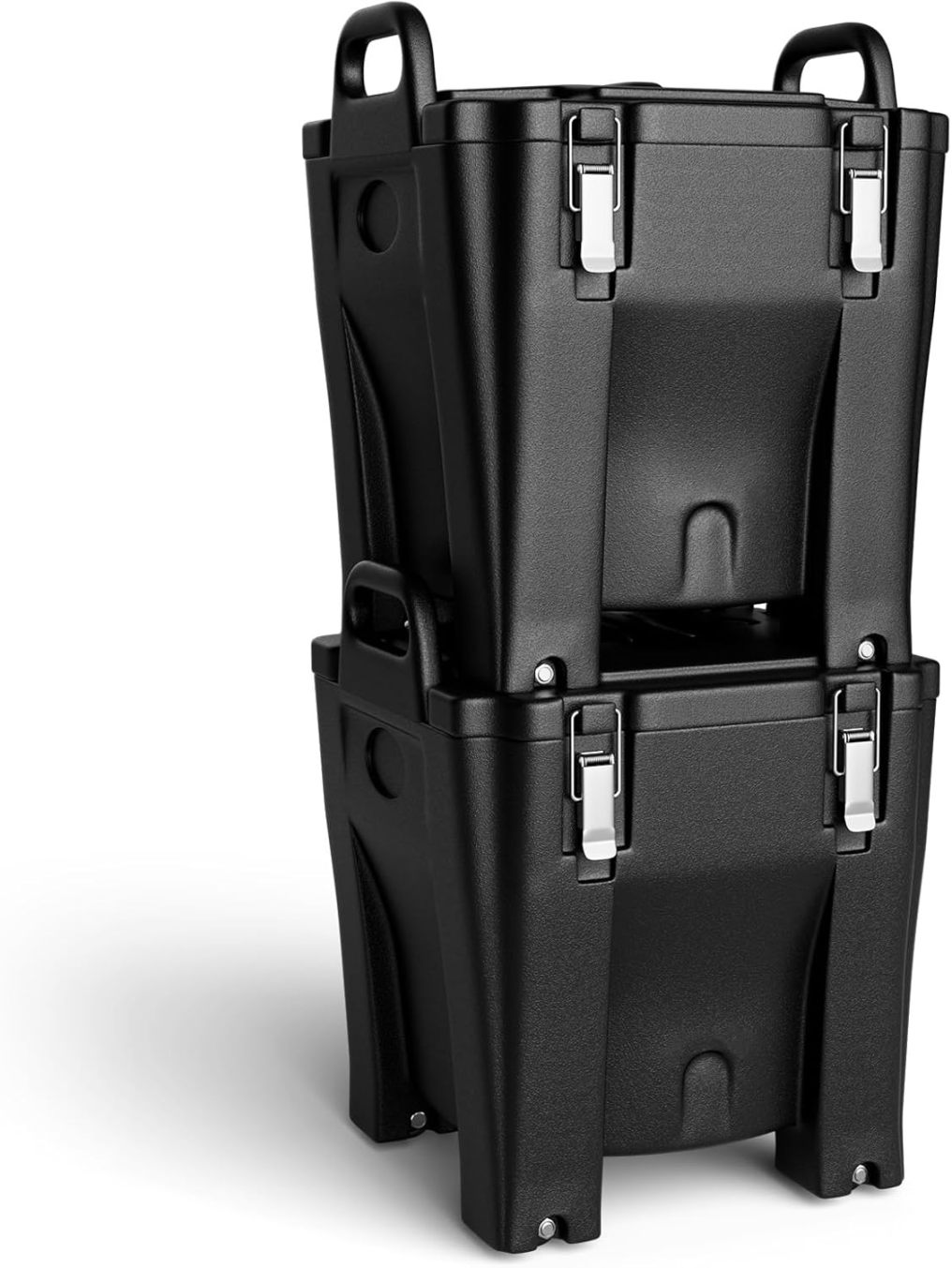 32 QT Portable Insulated Food Carrier with Stainless Steel Barrel for Catering Camping-Black