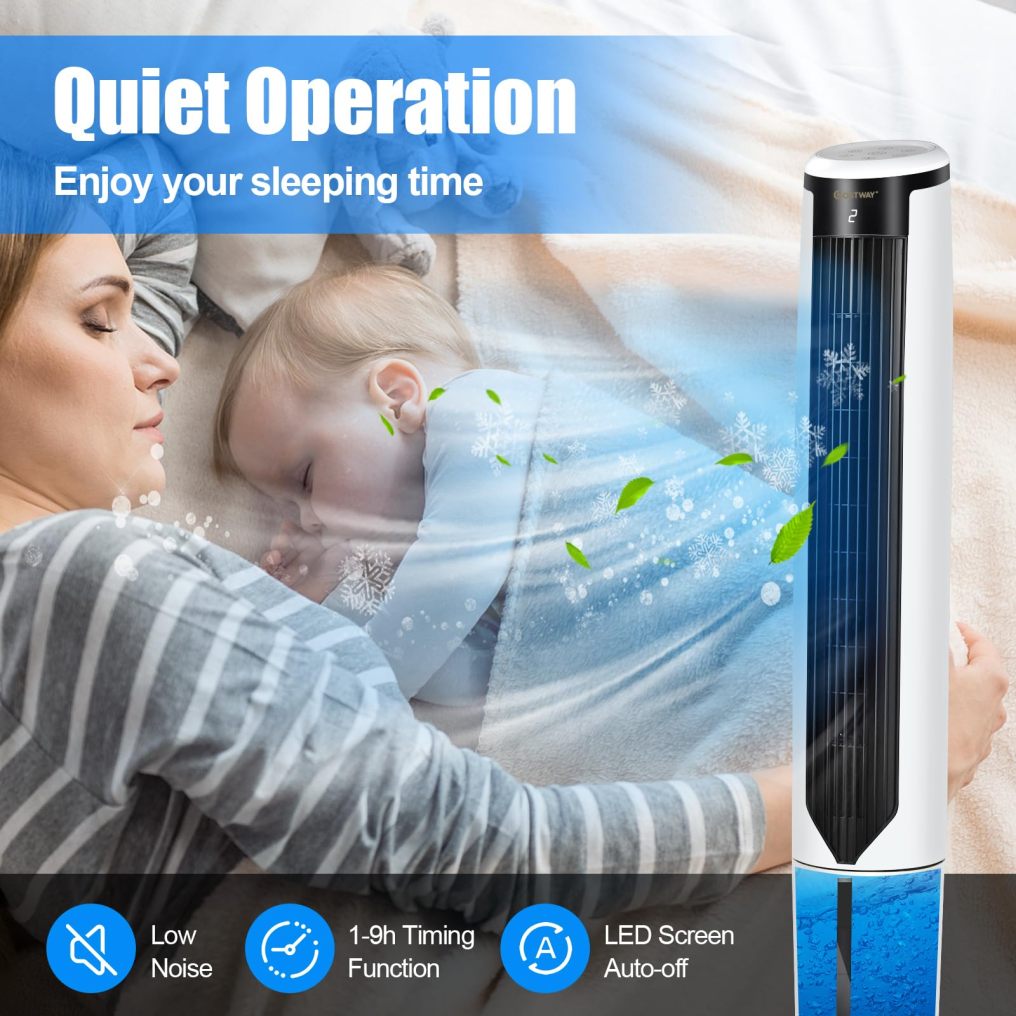 ARLIME Portable Air Conditioner, Evaporative Tower Cooling Fan with Remote