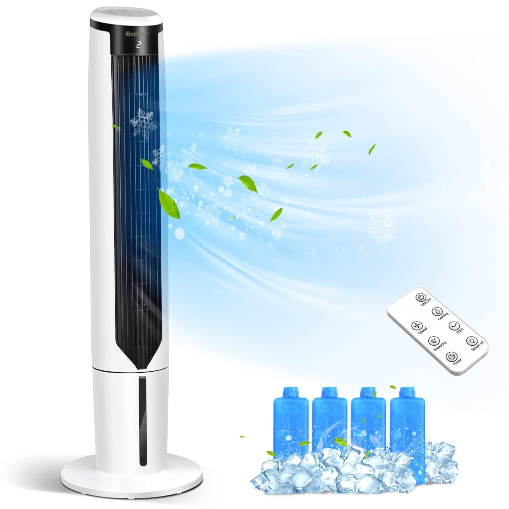 ARLIME Portable Air Conditioner, Evaporative Tower Cooling Fan with Remote