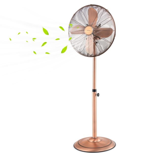 ARLIME Pedestal Fan, 16 Inch Oscillating Fan w/ 3 Speeds & Adjustable Height, 75° Oscillation & 20° Tilt