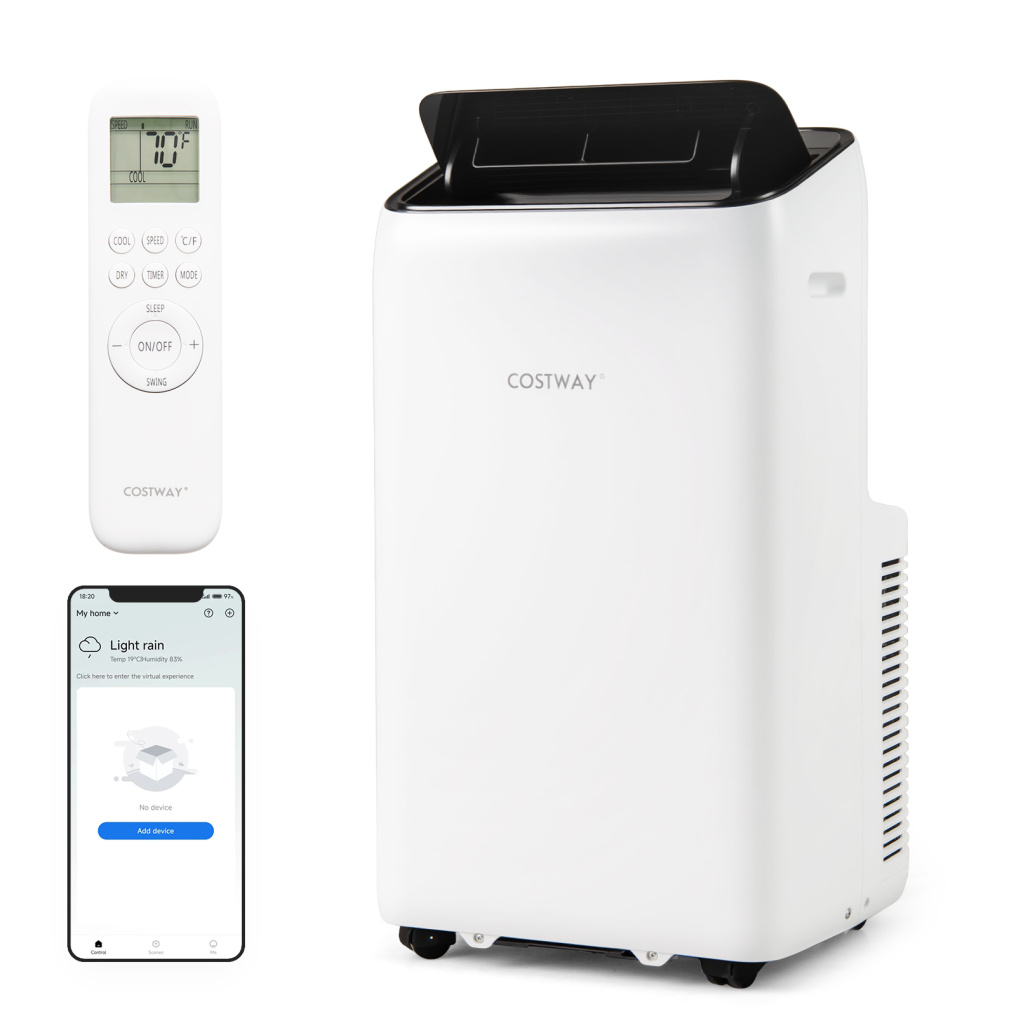14000 BTU Inverter Portable Air Conditioner 3 in 1 Wifi Enabled AC Unit-White