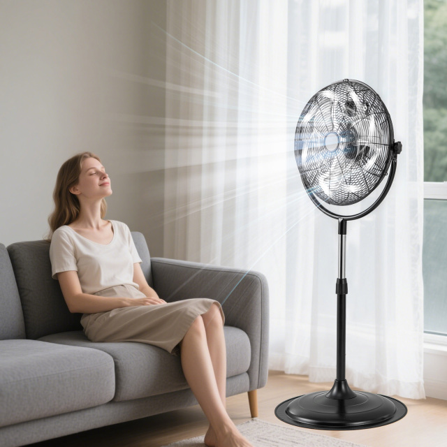 18 Inches High Velocity Pedestal Fan with 3 Speeds and Adjustable Height