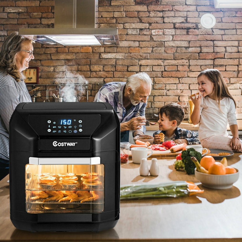 7-in-1 Kitchen 10.6 QT Electric Air Fryer Roast Toaster Oven with Multiple Accessories for Kitchen